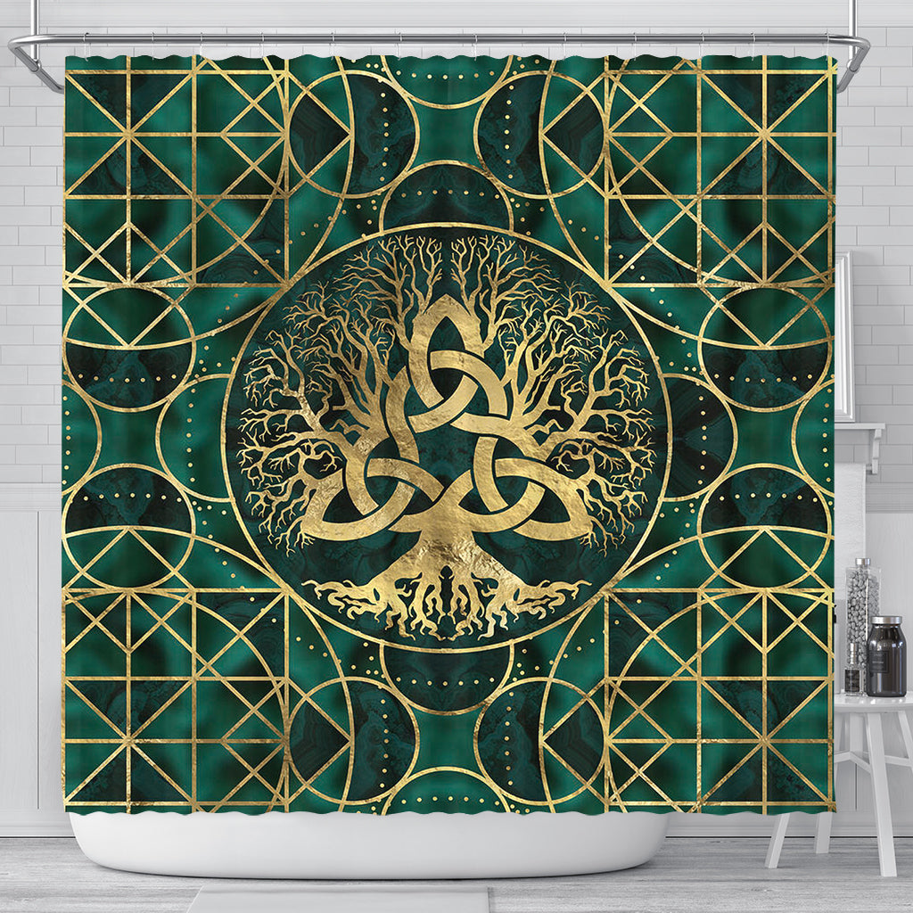 viking-shower-curtain-tree-of-life-with-triquetra-malachite-and-gold-shower-curtain