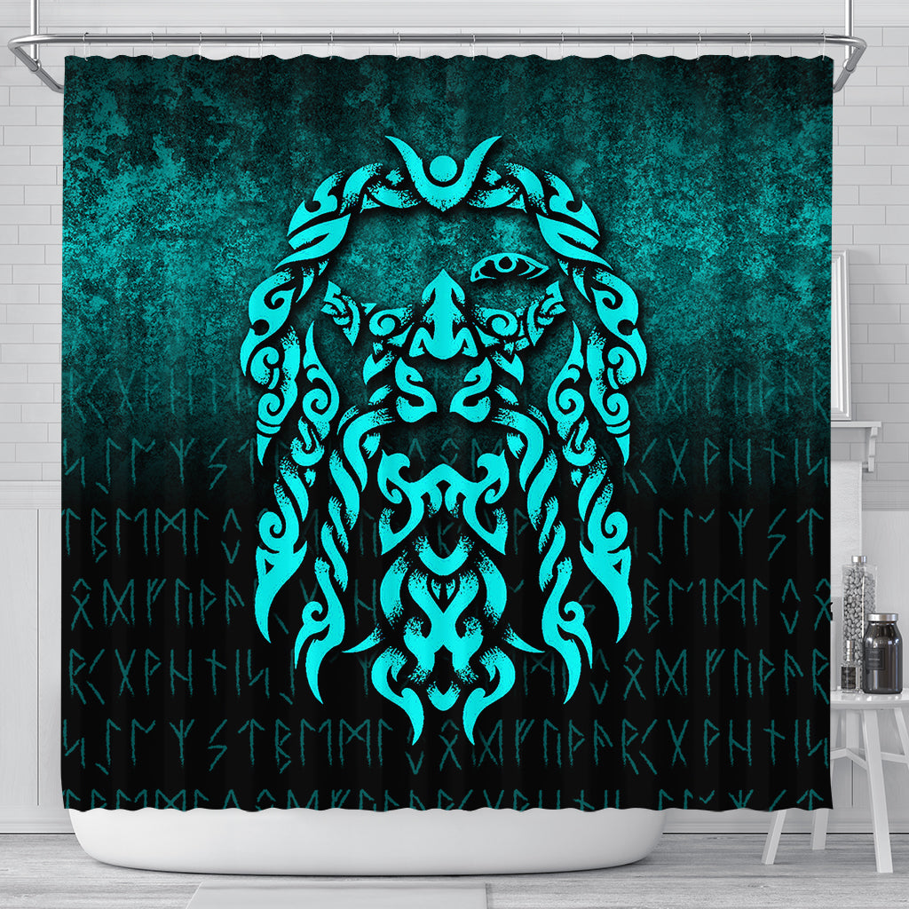 viking-shower-curtain-viking-god-odin-allfather-in-asgard-raven-god-cyan-version-shower-curtain
