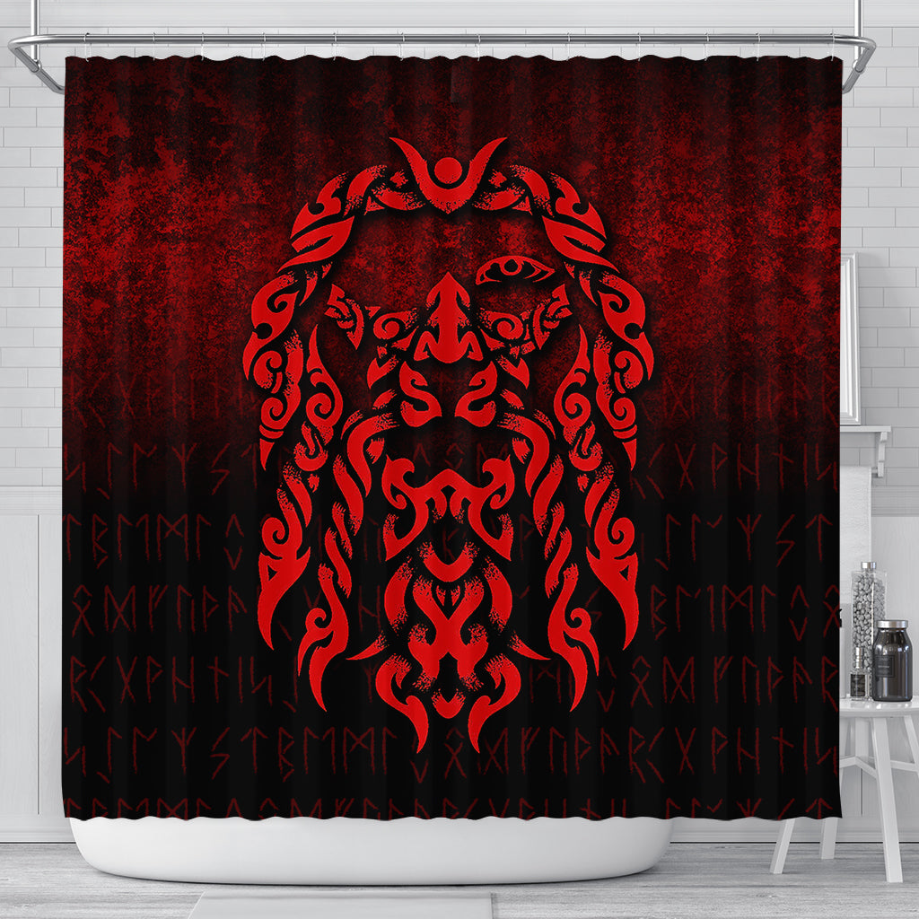 viking-shower-curtain-viking-god-odin-allfather-in-asgard-raven-god-red-version-shower-curtain