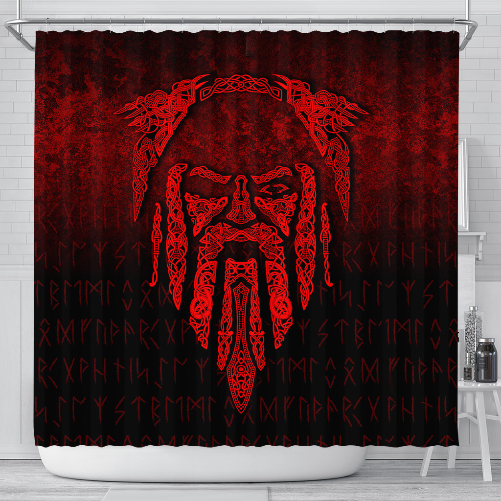 viking-shower-curtain-eye-of-odin-red-version-shower-curtain