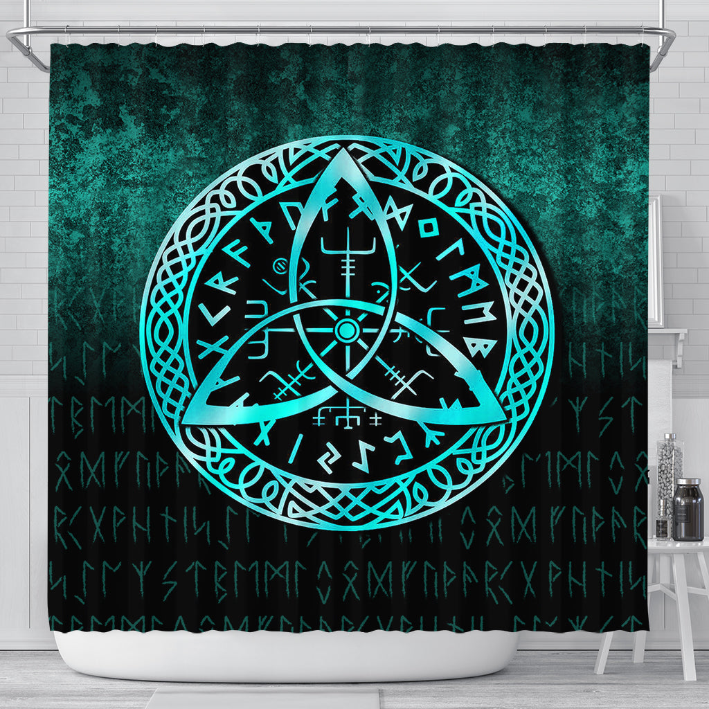 viking-shower-curtain-vegvisir-nordic-viking-rune-cyan-version-shower-curtain