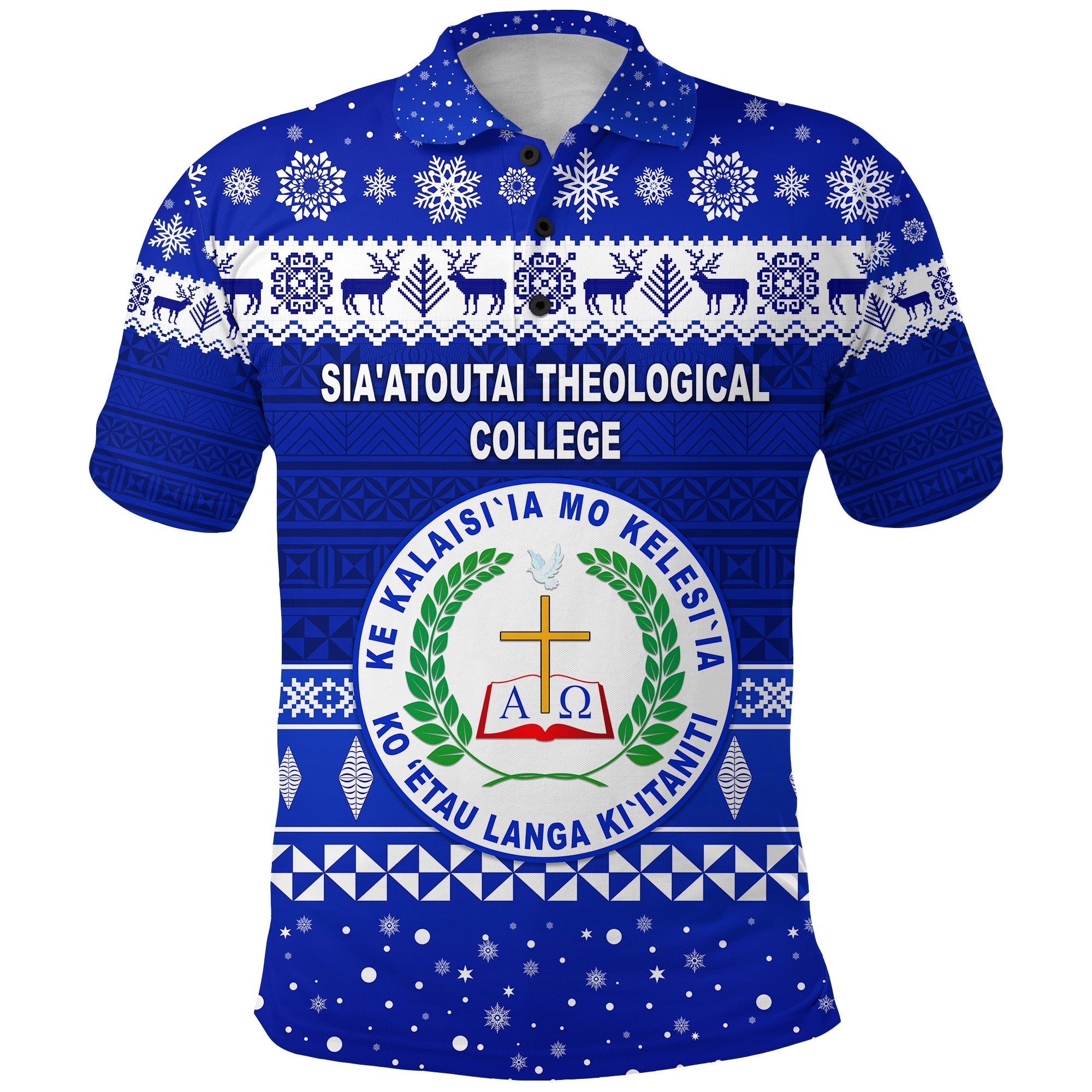 Custom Siaatoutai Theological College Polo Shirt Christmas Simple Style LT8 - Wonder Print Shop