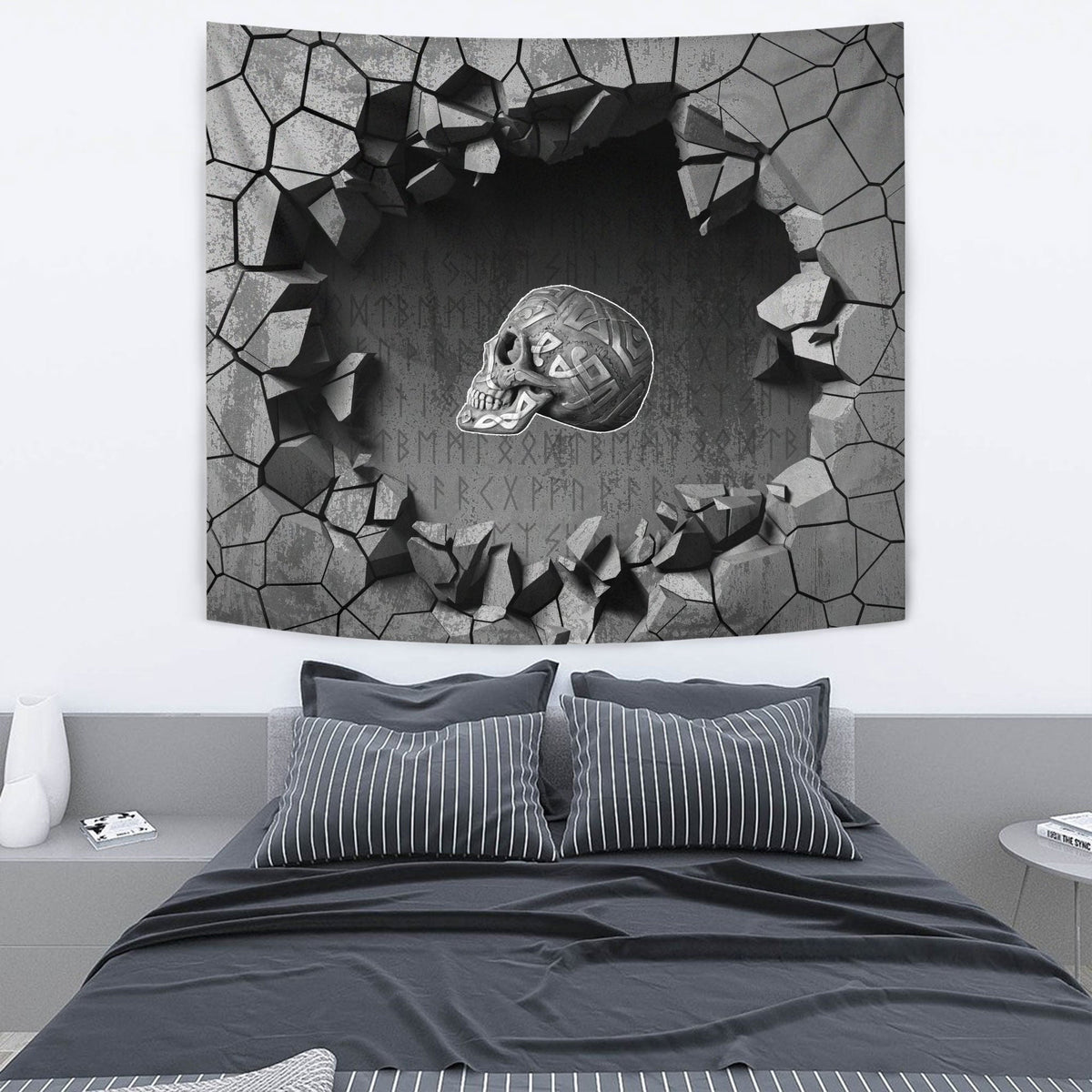 Viking Tapestry - Shield Triple Horn Tapestry RLT12 - Wonder Print Shop