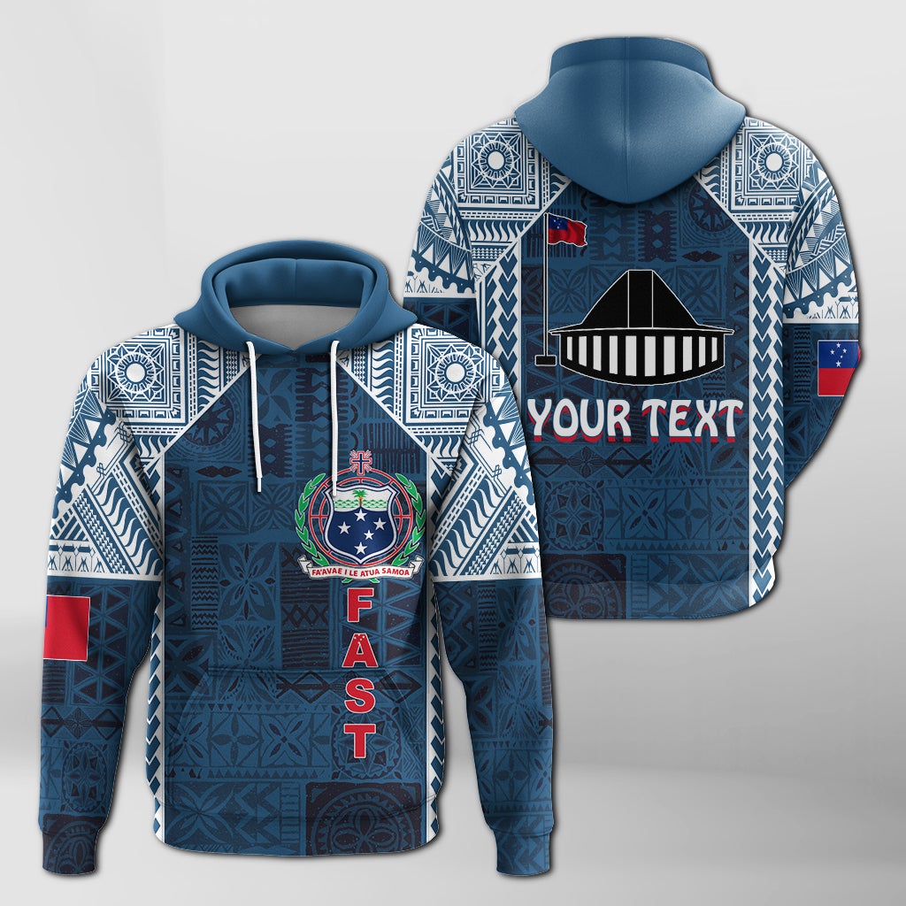 Custom F.A.S.T Samoa Mix Tapa Pattern Simple Style Hoodie - Wonder Print Shop