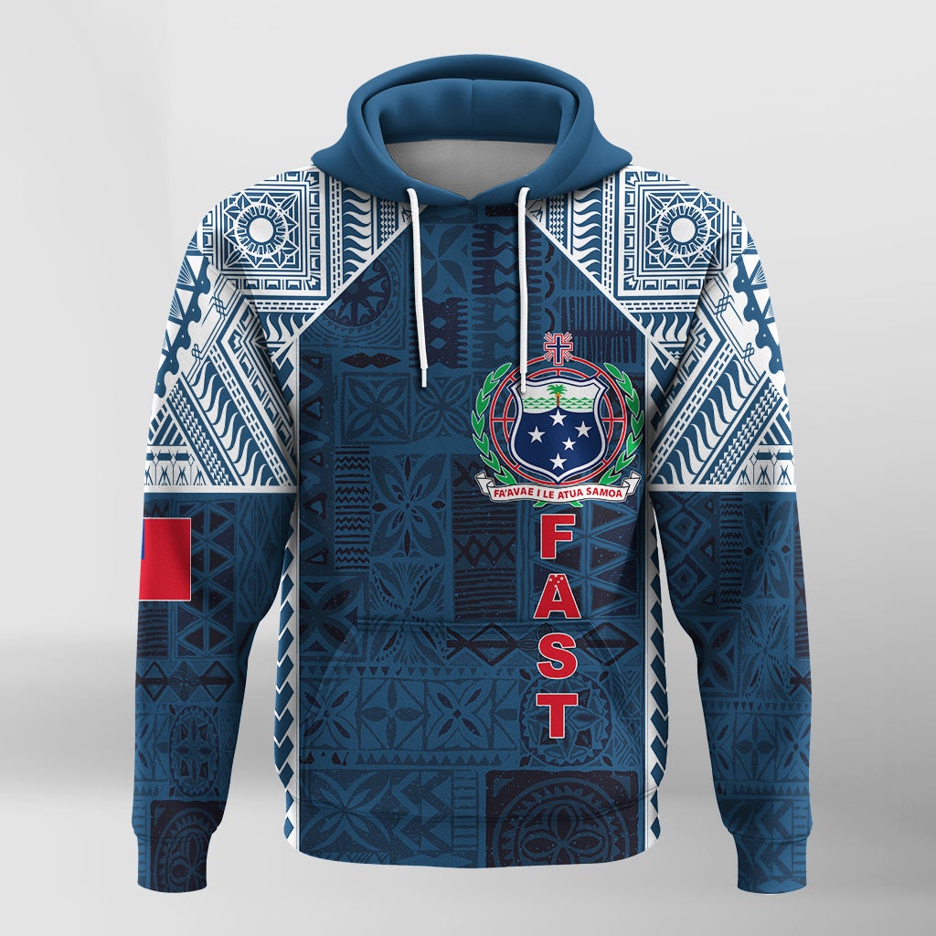 Custom F.A.S.T Samoa Mix Tapa Pattern Simple Style Hoodie - Wonder Print Shop