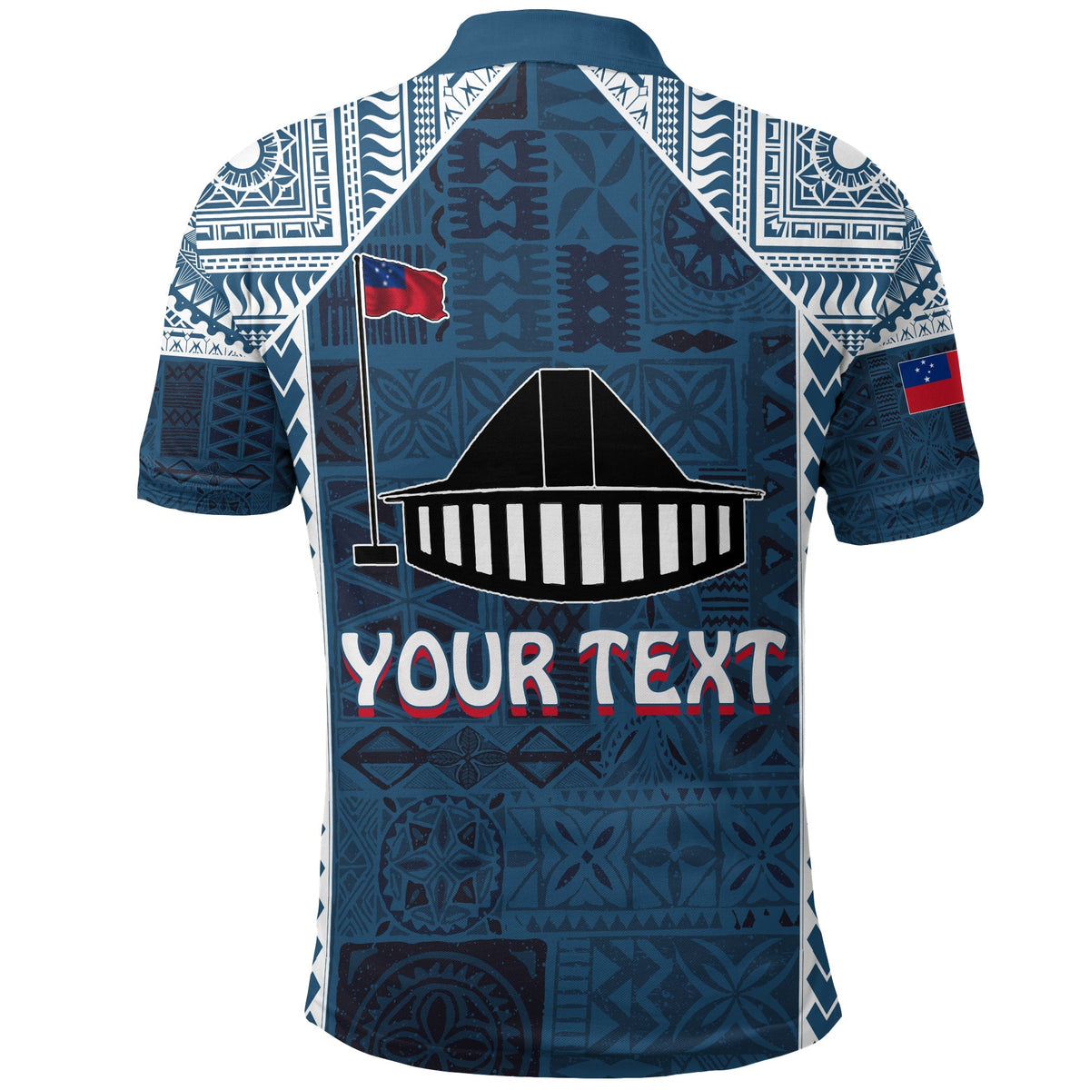 (Customize Personalize) F.A.S.T Samoa Mix Tapa Pattern Simple Style Polo Shirt - Wonder Print Shop