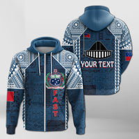 Custom F.A.S.T Samoa Mix Tapa Pattern Simple Style Zip Up Hoodie - Wonder Print Shop