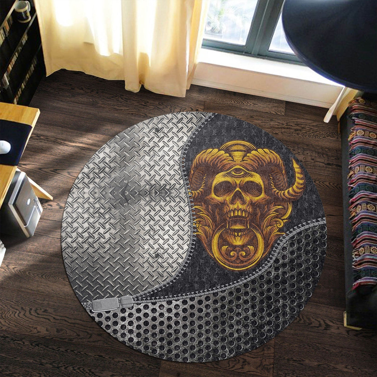 viking-carpet-skull-angry-round-carpet