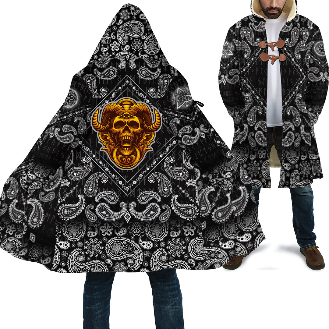 viking-cloak-skull-angry-with-bandana-paisley-style