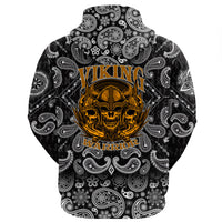 Viking Hoodie Skull Head Warrior With Twin Axe with Bandana Paisley Style RLT12 - Wonder Print Shop