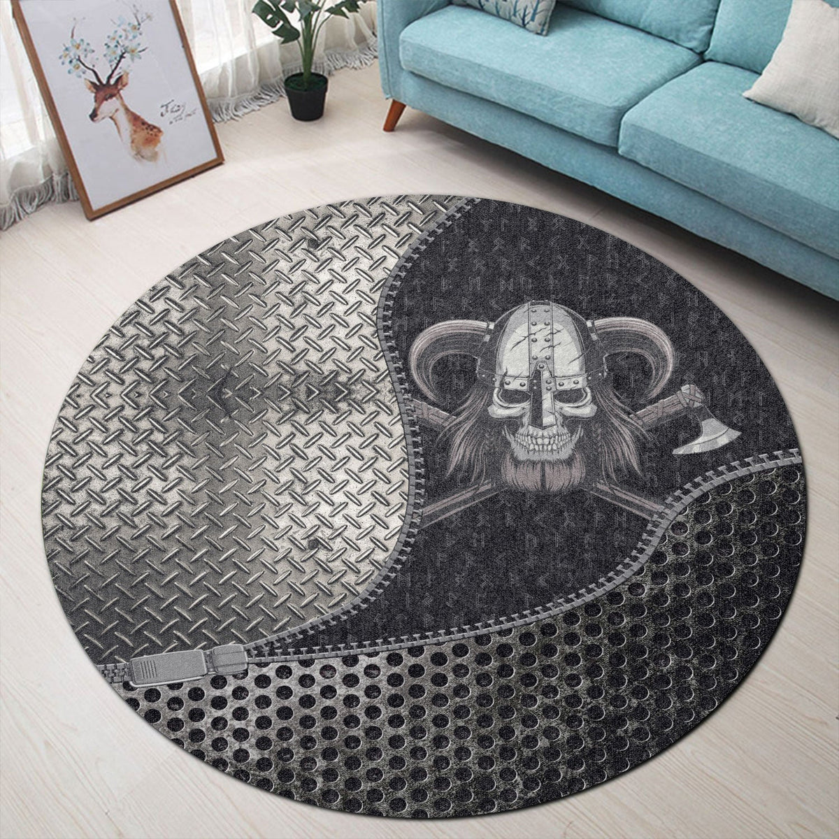 viking-carpet-skull-helmet-1-round-carpet