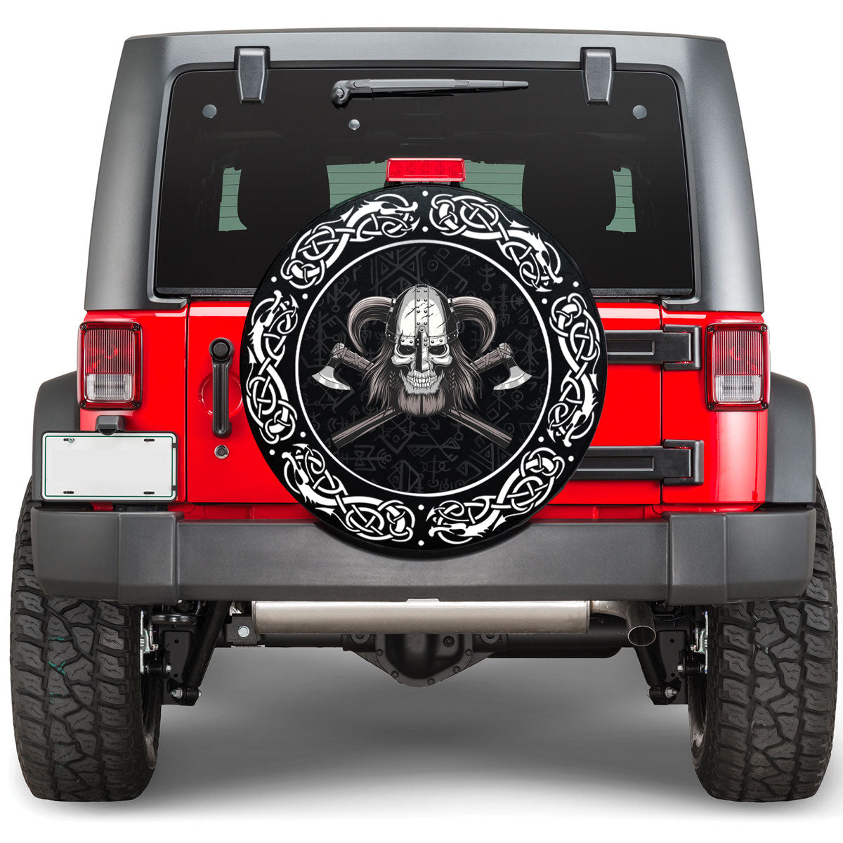 Viking Skull Helmet 1 Viking Spare Tire Cover RLT12 - Wonder Print Shop