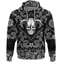 Viking Hoodie Skull Helmet New with Bandana Paisley Style RLT12 - Wonder Print Shop