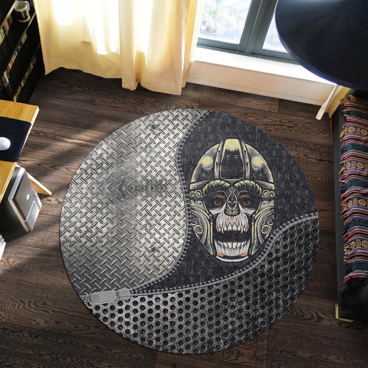 viking-carpet-skull-helmet-round-carpet