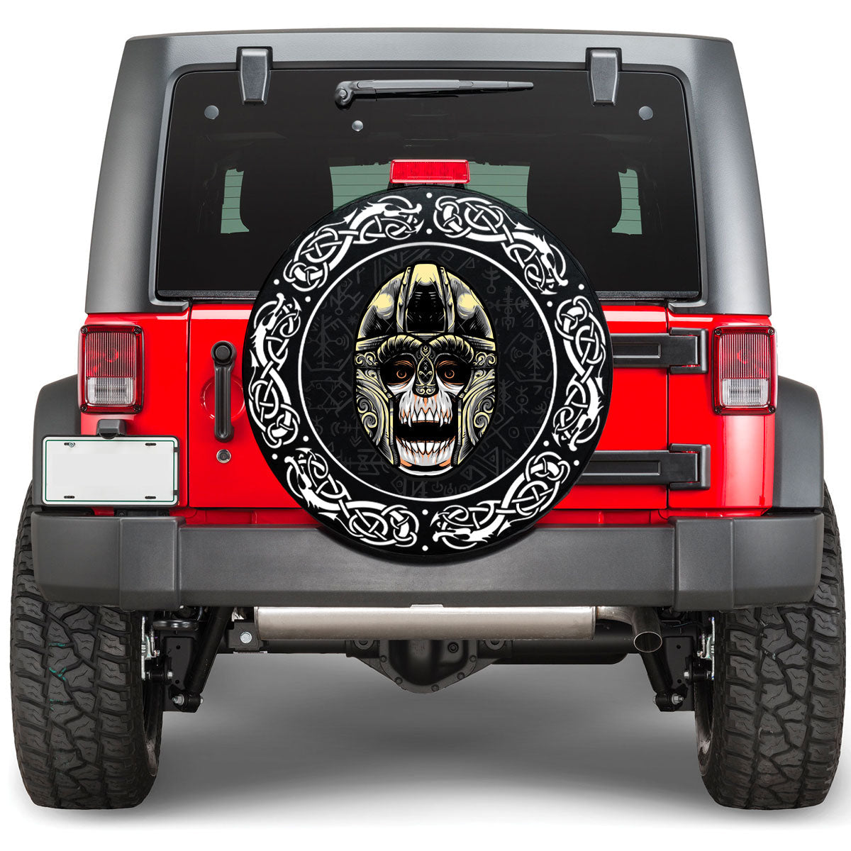 Viking Skull Helmet Viking Spare Tire Cover RLT12 - Wonder Print Shop