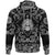 Viking Hoodie Skull Pierced By Sword with Bandana Paisley Style RLT12 - Wonder Print Shop