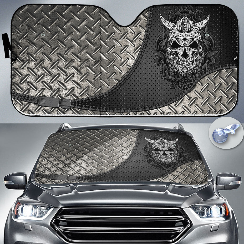 viking-auto-sun-shades-skull-with-engraving-ornament-auto-sun-shades