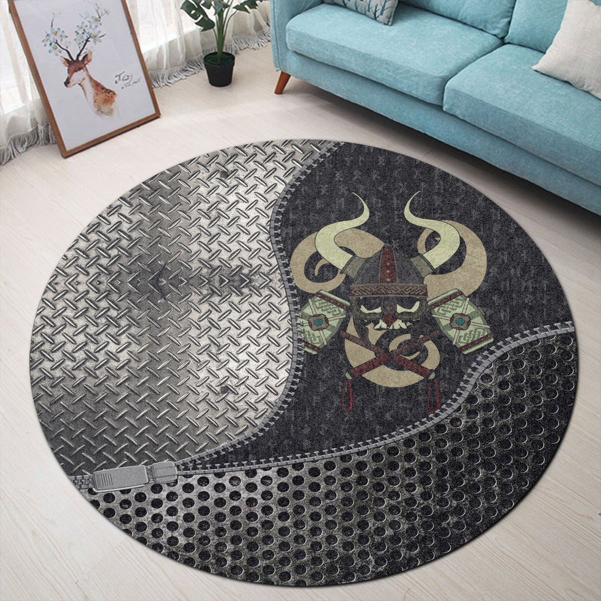 viking-carpet-skull-with-horned-helmet-round-carpet