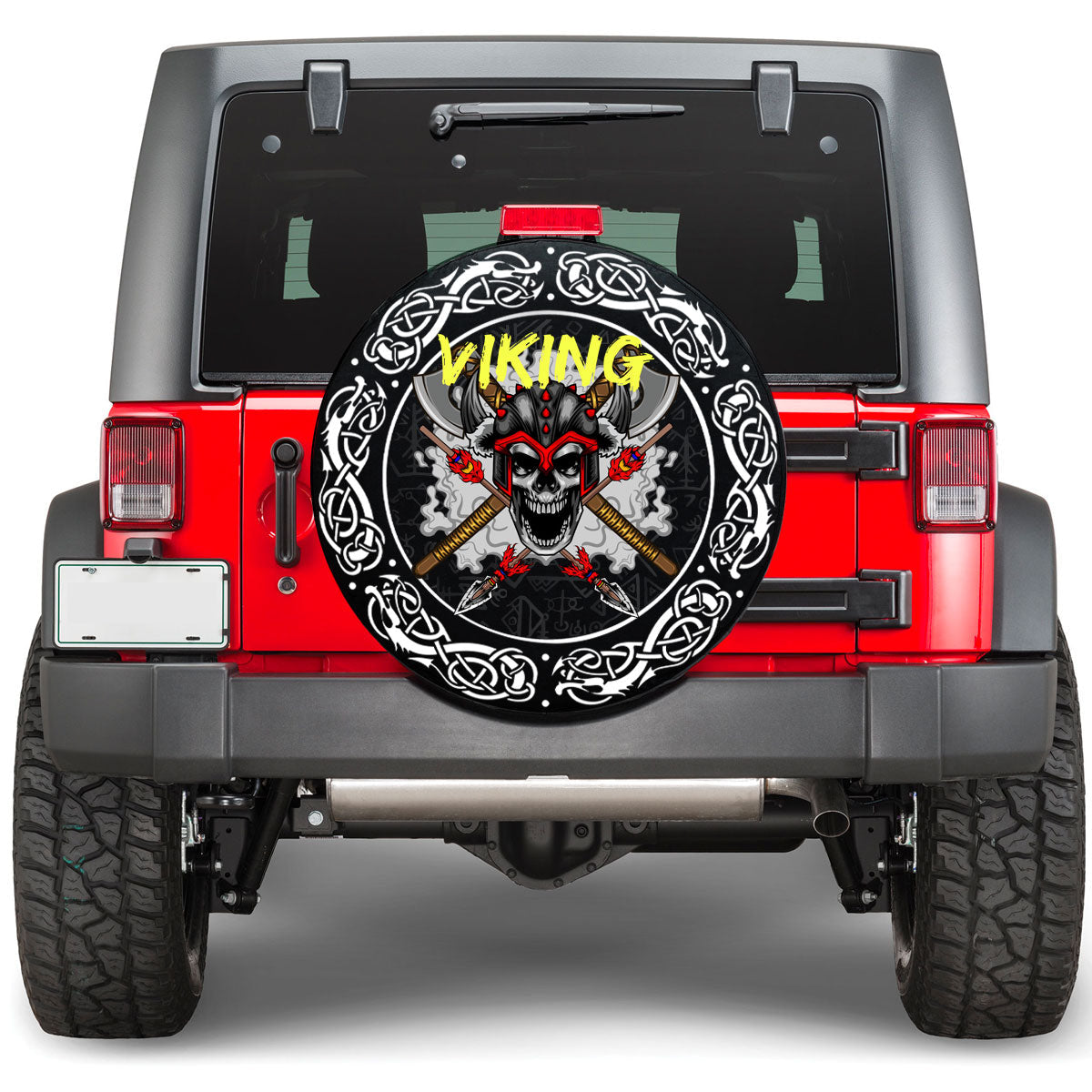 Viking Skull and Sword Viking Spare Tire Cover RLT12 - Wonder Print Shop