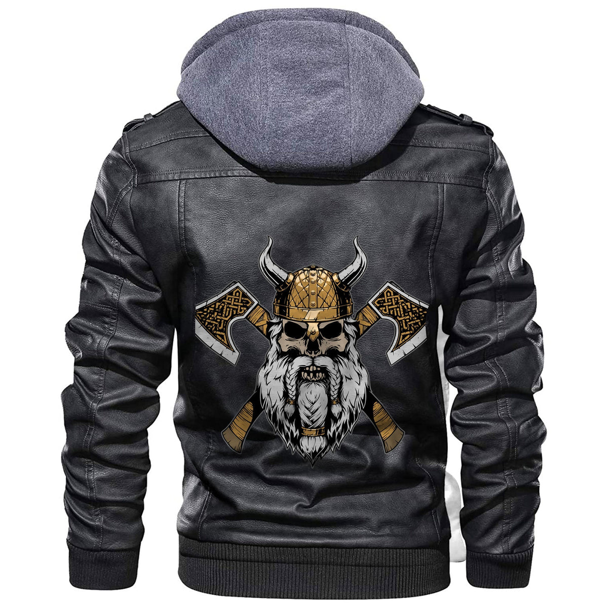 Viking Skull Leather Jacket RLT12 - Wonder Print Shop