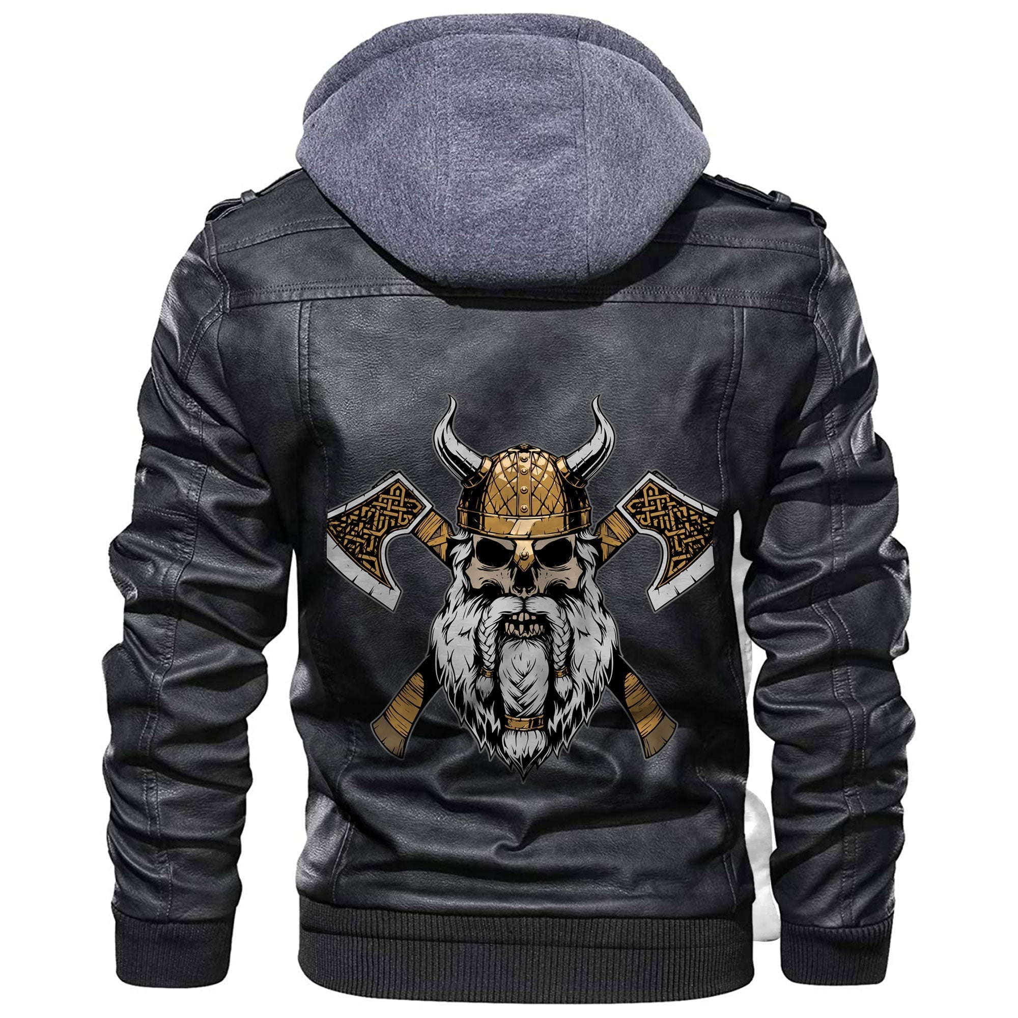 Viking Skull Leather Jacket RLT12 - Wonder Print Shop