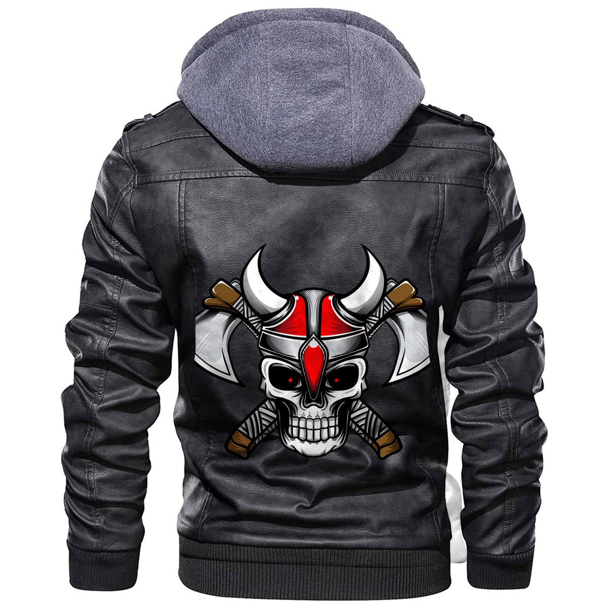 Viking Skull Character Leather Jacket RLT12 - Wonder Print Shop