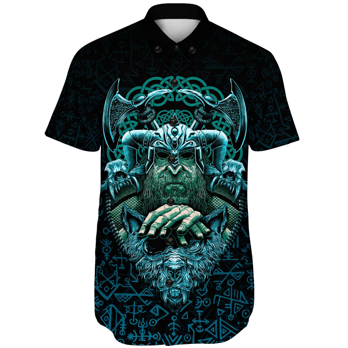 viking-shorts-sleeve-shirt-odin-with-fenrir