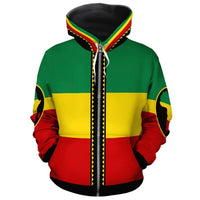 African Hoodie Sleeve African Zip Hoodie - Wonder Print Shop