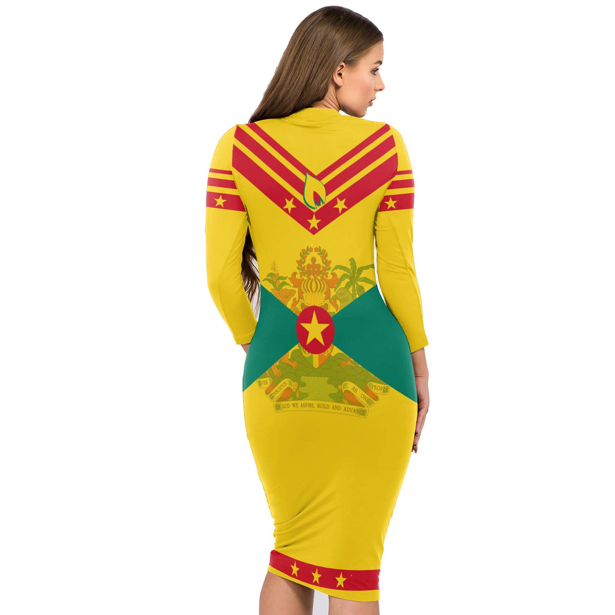 grenada-long-sleeves-body-dress-special-flag-style
