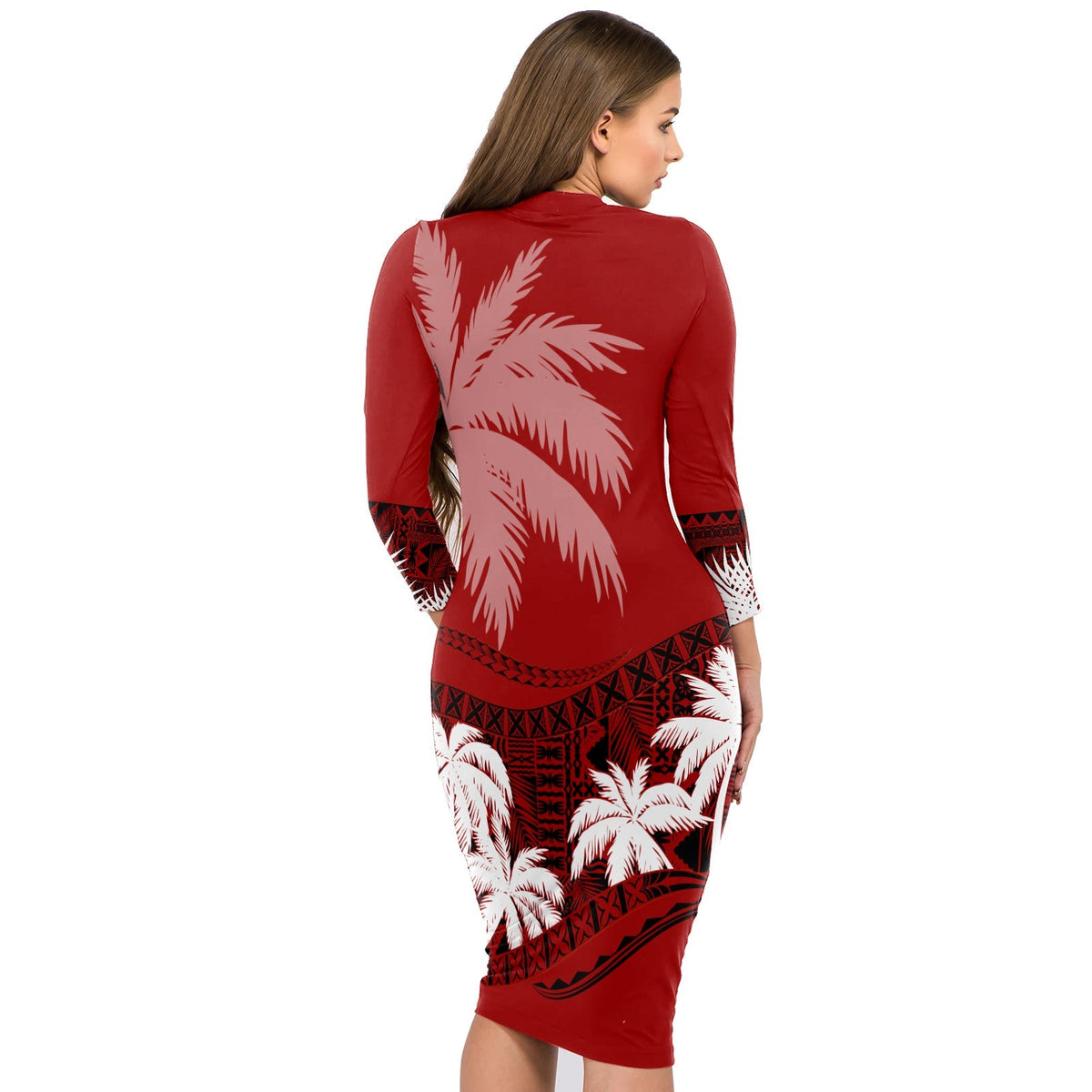 fiji-day-long-sleeves-bodycon-dress-flying-fijians-masi-kesa-style-red