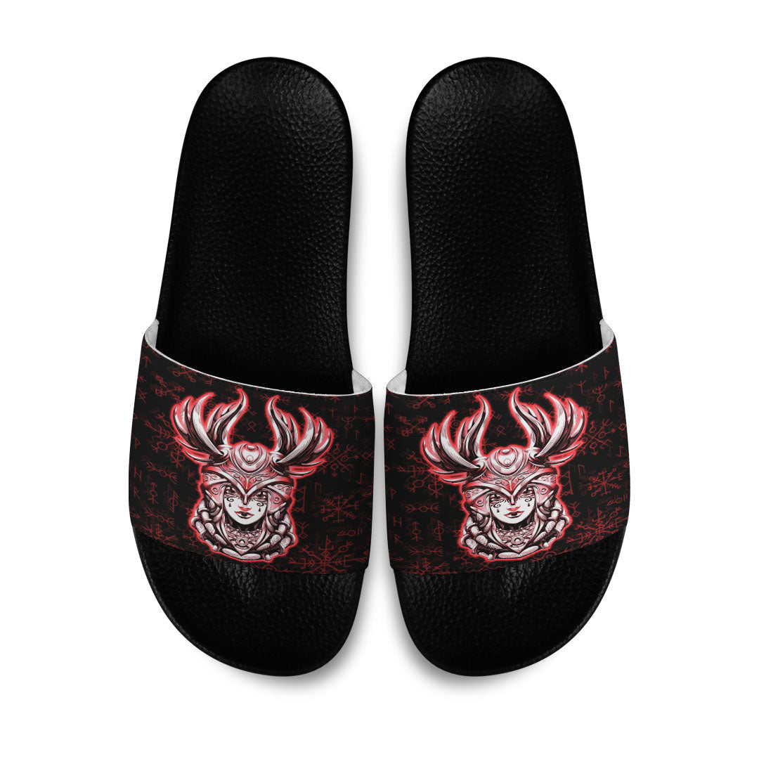 wonder-print-slide-sandals-viking-valkyrie-red-slide-sandals