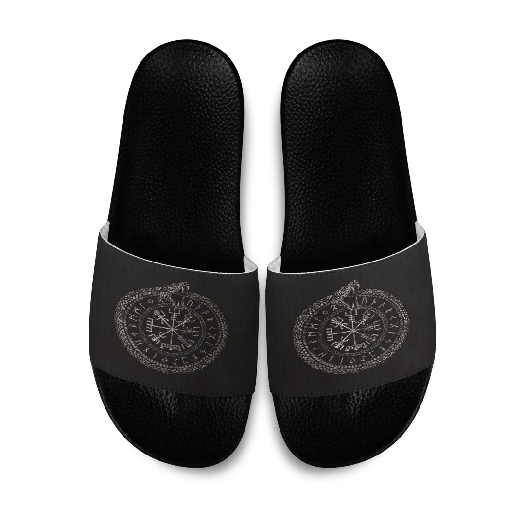 viking-slide-sandals-viking-vegvisir-with-ouroboros-and-runes-slide-sandals