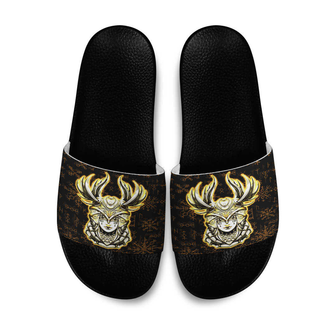 wonder-print-slide-sandals-viking-valkyrie-gold-slide-sandals