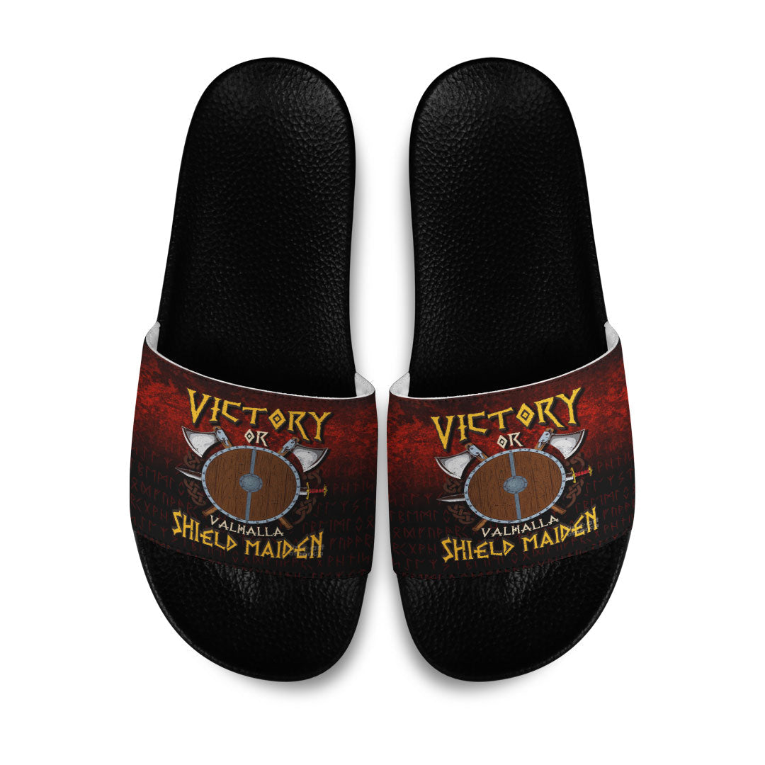 viking-slide-sandals-victory-or-valhalla-shield-maiden-slide-sandals