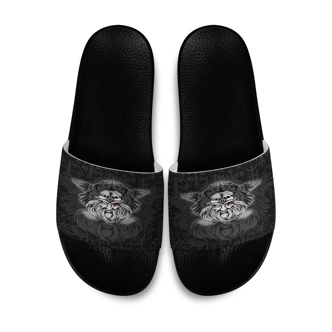 wonder-print-slide-sandals-viking-odin-silver-slide-sandals