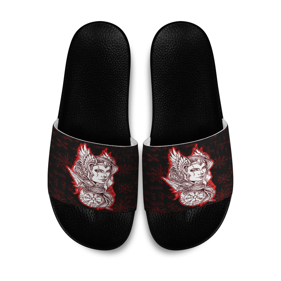 wonder-print-slide-sandals-viking-valkyrie-red-slide-sandals