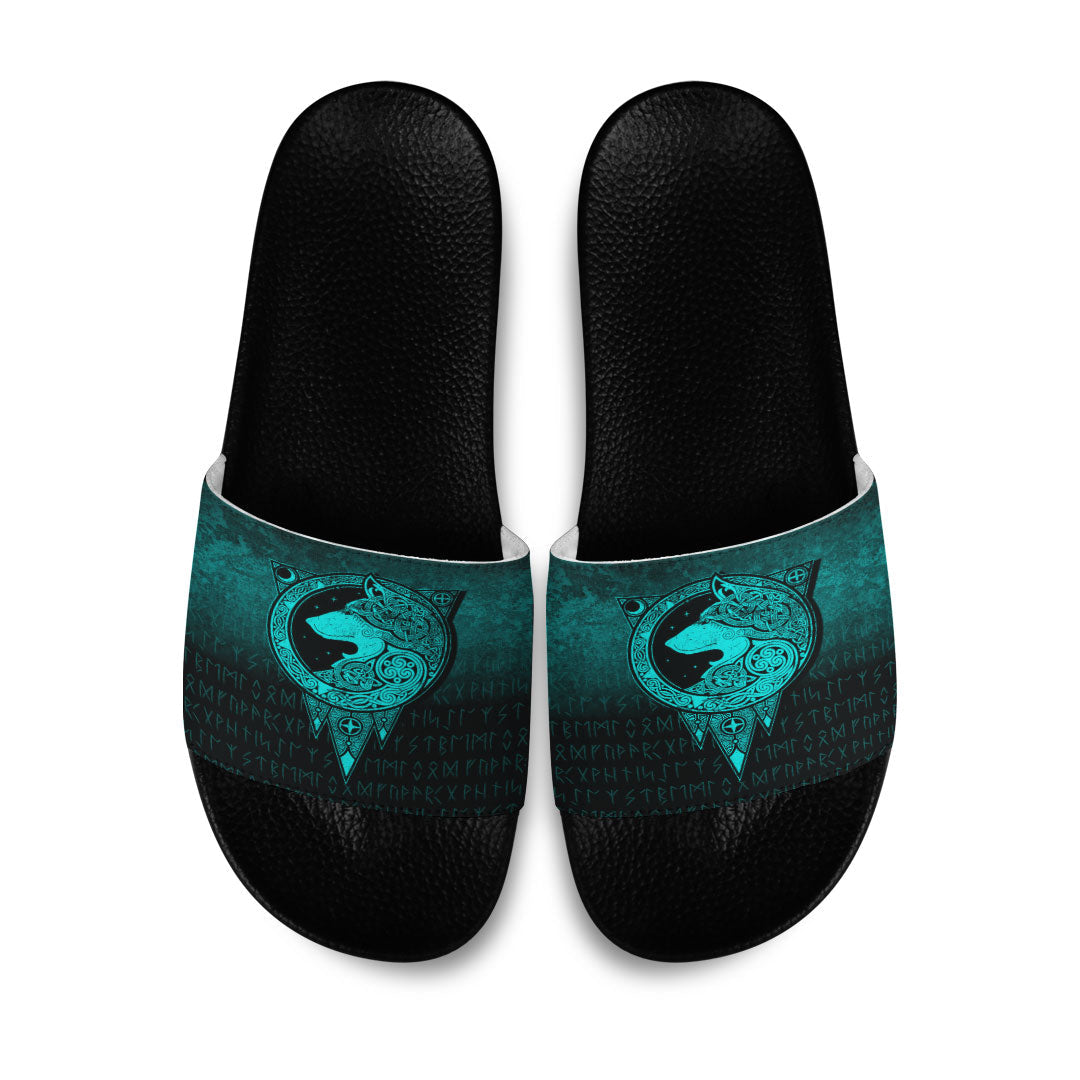 viking-slide-sandals-viking-norse-wolf-cyan-version-slide-sandals