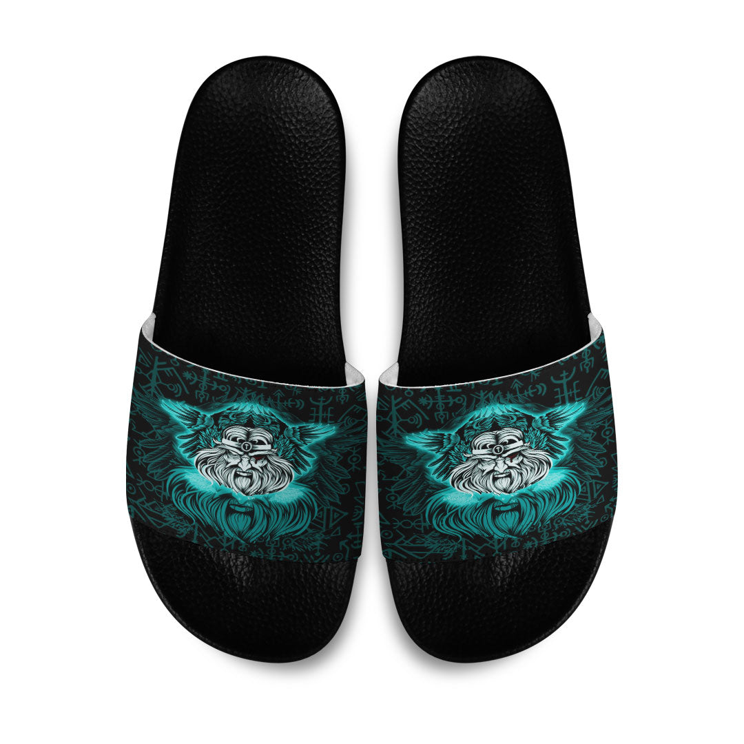 wonder-print-slide-sandals-viking-odin-turquoise-slide-sandals