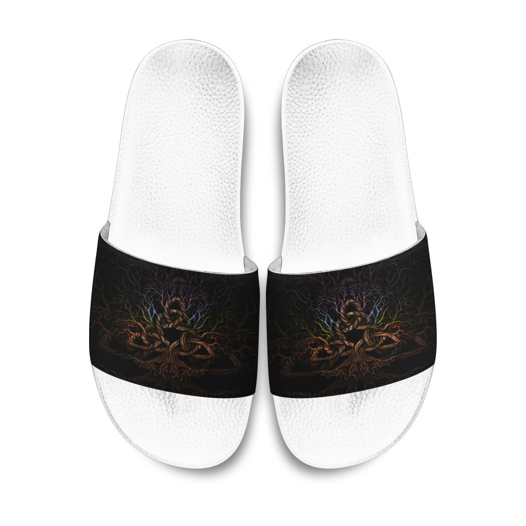 viking-slide-sandals-colorful-tree-of-life-with-triquetra-slide-sandals