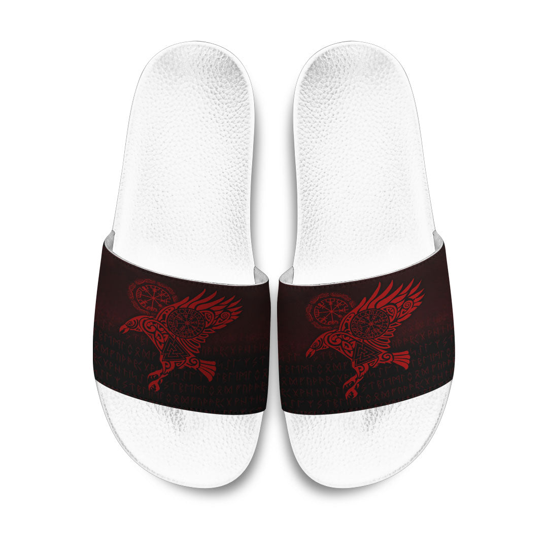 viking-slide-sandals-raven-vegvisir-tattoo-red-version-slide-sandals