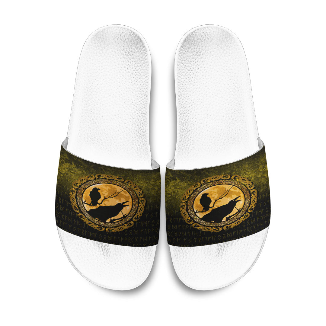 viking-slide-sandals-vikings-huginn-muninn-odin-ravens-gold-version-slide-sandals