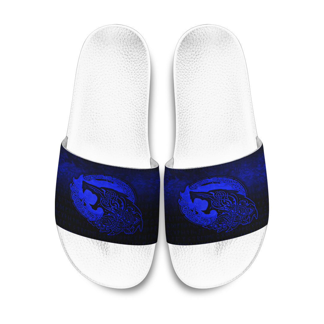 viking-slide-sandals-fenrir-viking-3d-tattoo-blue-version-slide-sandals