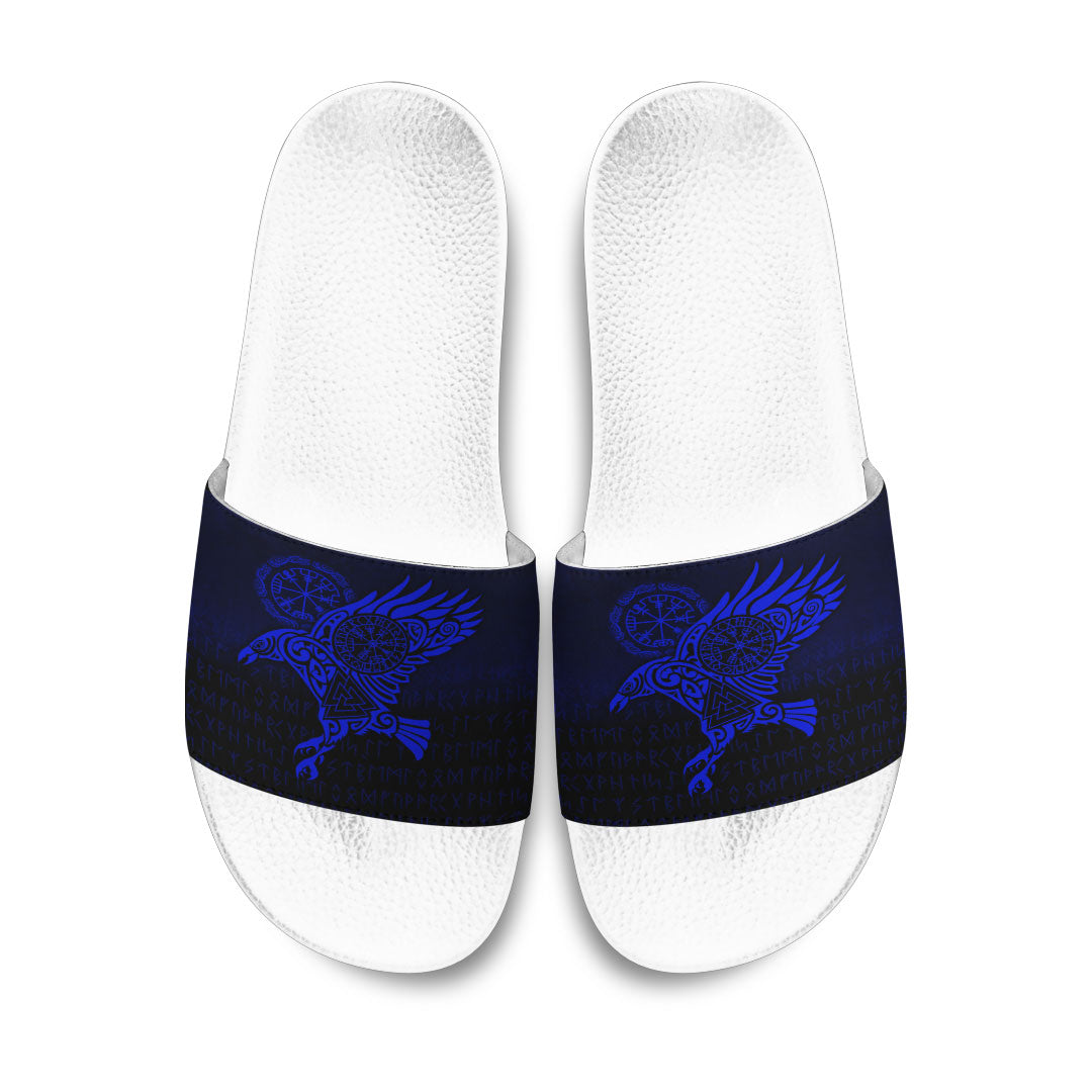 viking-slide-sandals-raven-vegvisir-tattoo-blue-version-slide-sandals