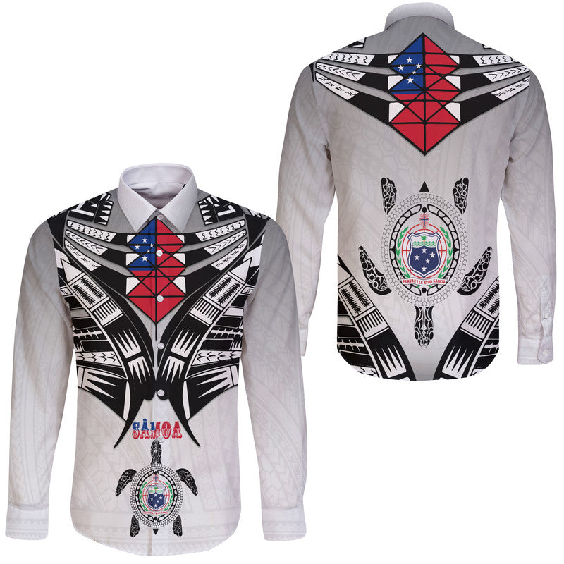 Samoa Black Saturday Hawaii Long Sleeve Button Shirt Visual Arts - Wonder Print Shop