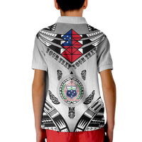 Custom Samoa Black Saturday Polo Shirt Visual Arts - Wonder Print Shop