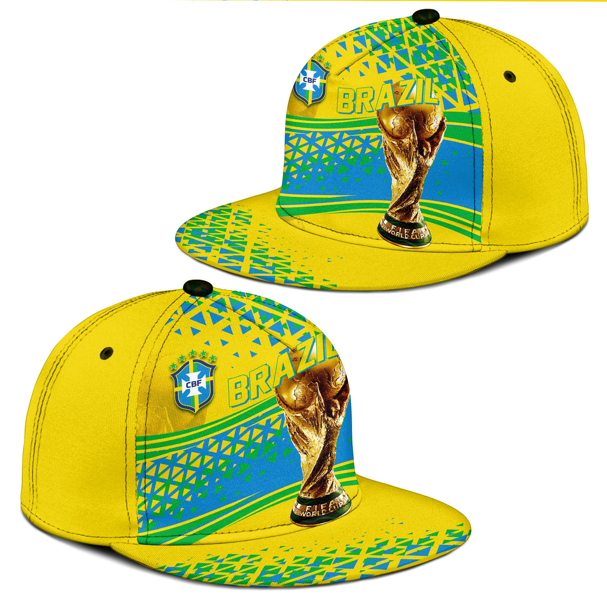 personalised-brazil-snapback-hat-world-cup-2022-champions