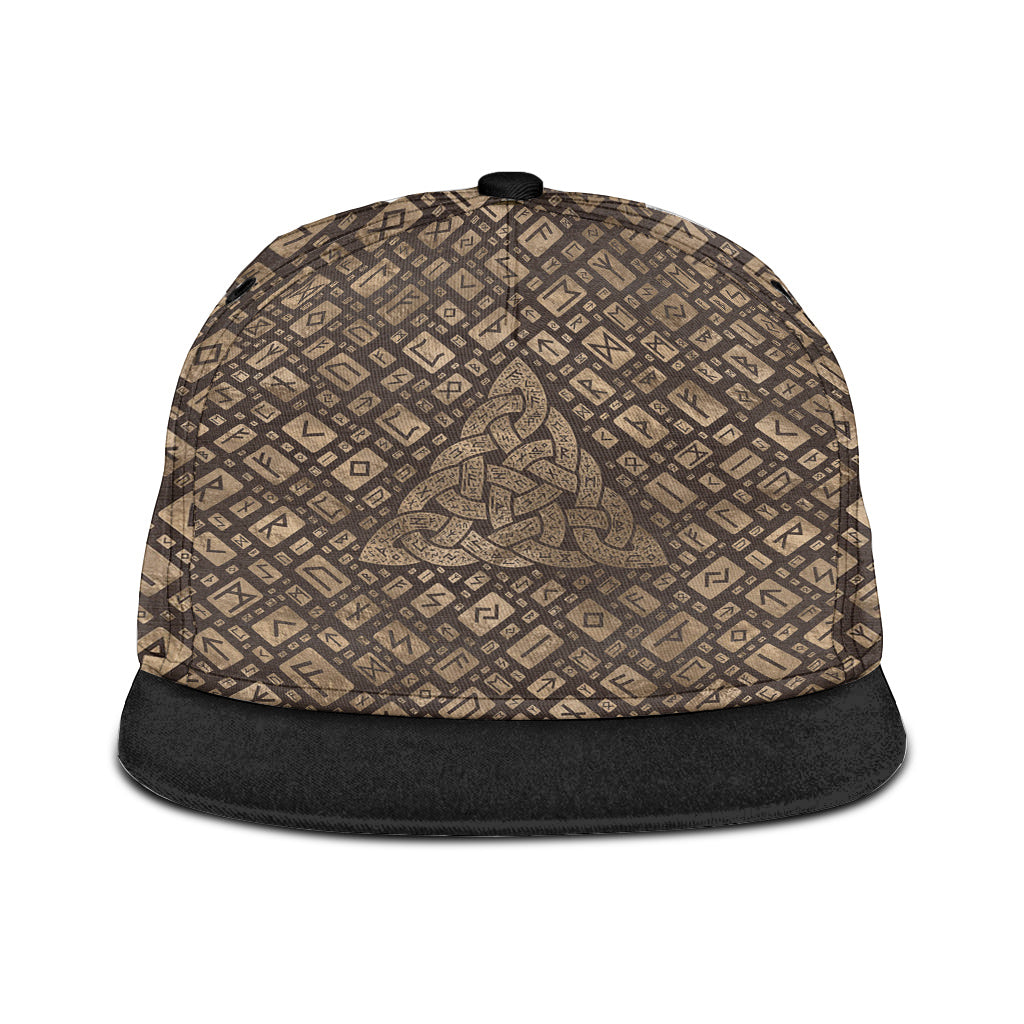 viking-snapback-hat-triquetra-and-runic-alphabet-wood-and-gold-snapback-hat