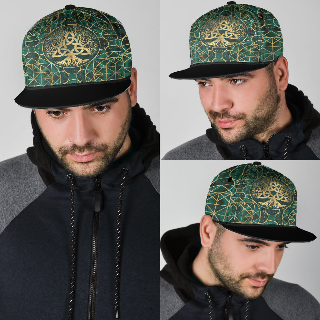 viking-snapback-hat-tree-of-life-with-triquetra-malachite-and-gold-snapback-hat