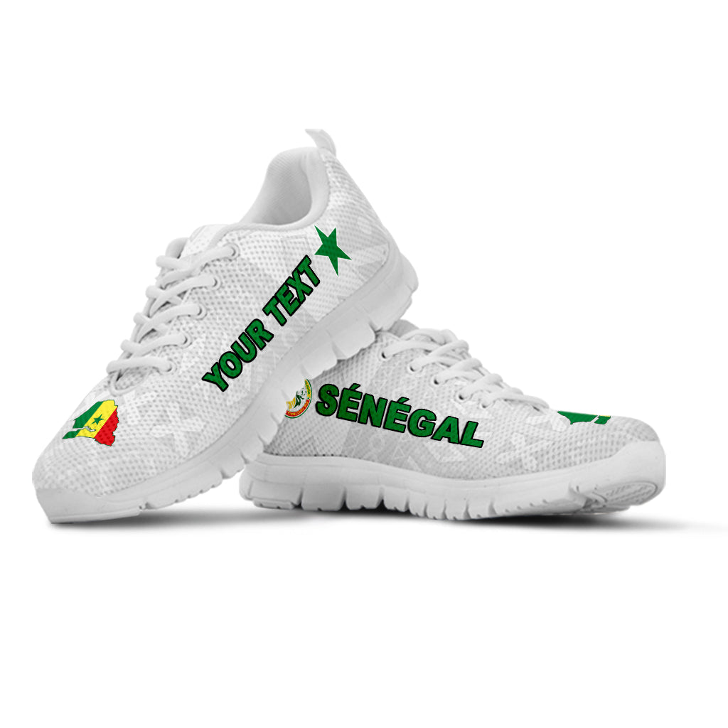 (Custom Personalised) Senegal Football 2022 Sneakers Champion Teranga Lions Mix African Pattern LT13 - Wonder Print Shop