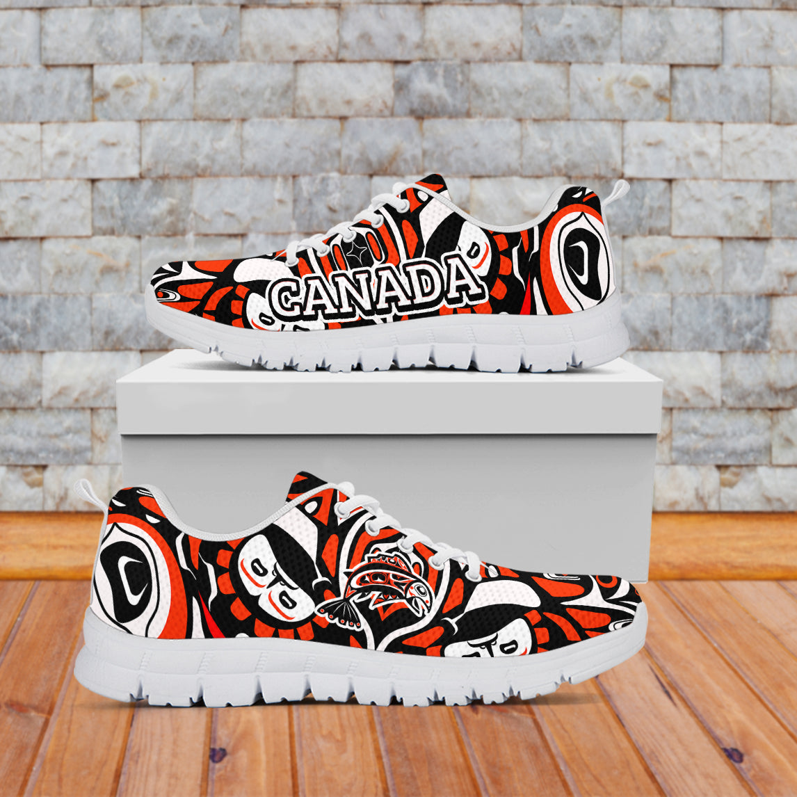 Canada Haida Sneakers Maple Leaf Canadian LT13 - Wonder Print Shop